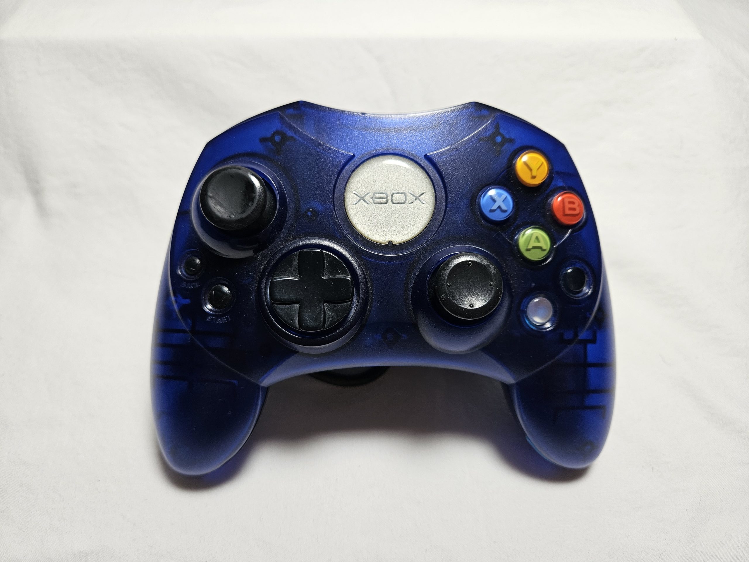 Rare Silver-Jewel Blue OG Xbox Controller