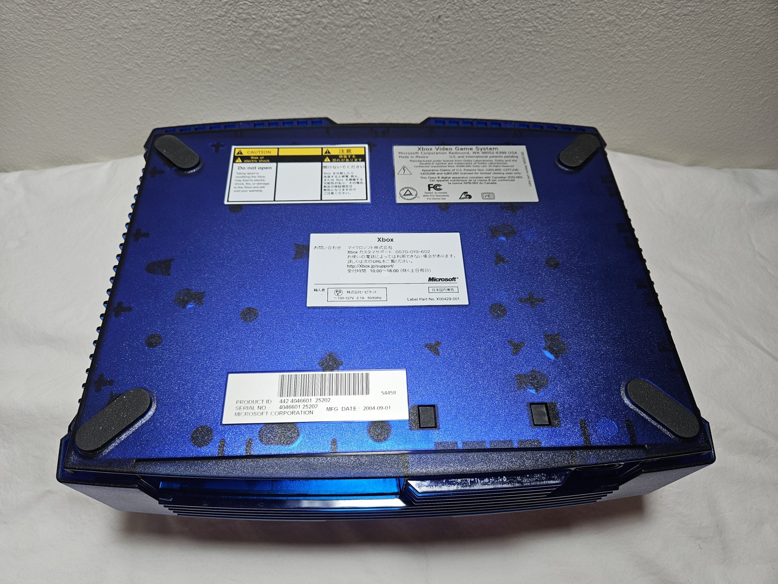 Transparent Blue OG Xbox