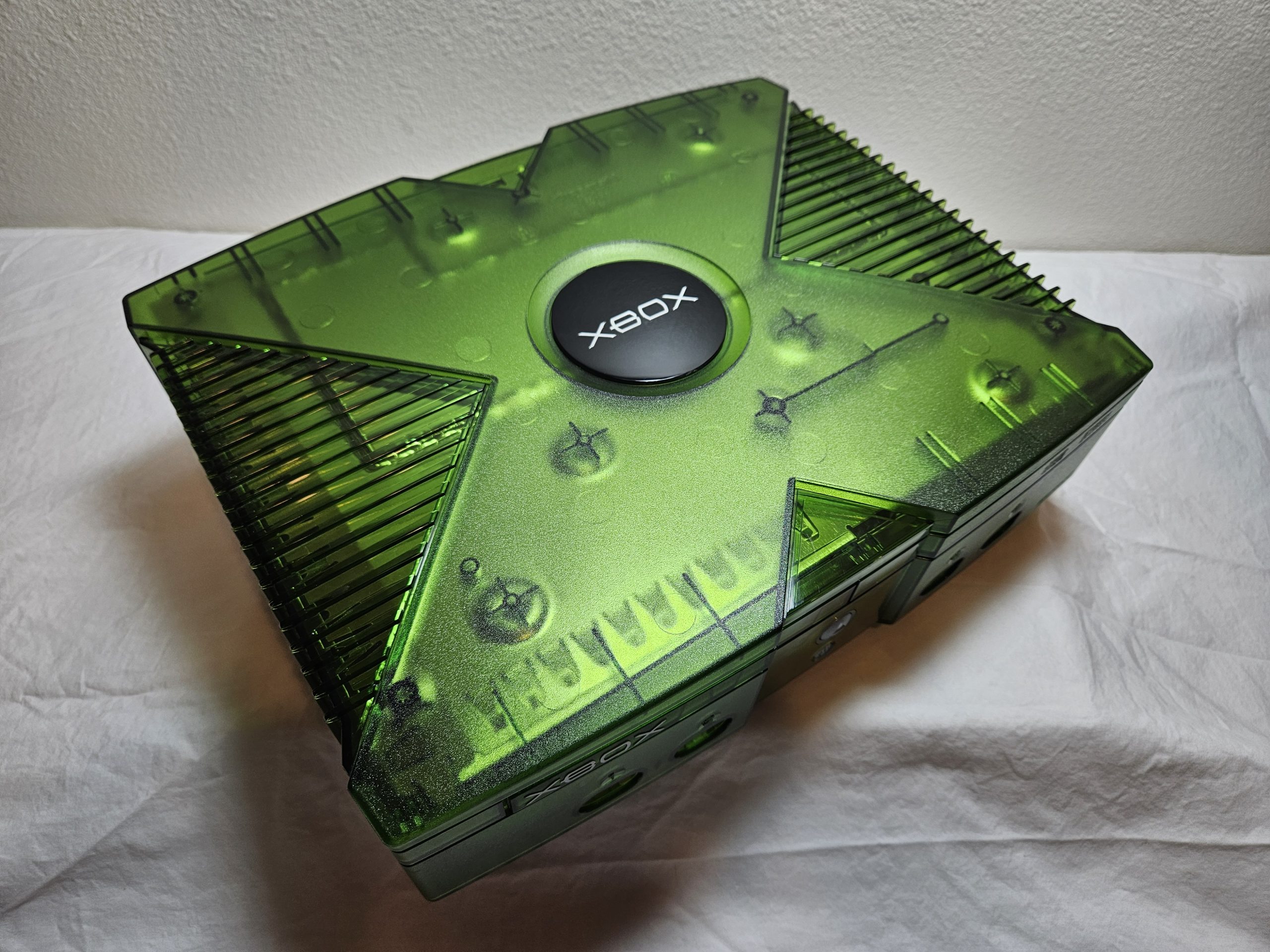 Angled shot of Halo Original Xbox