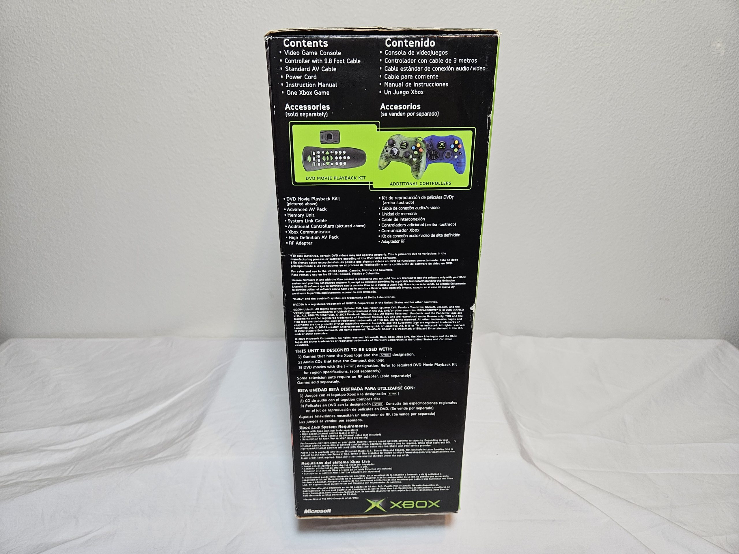 Side of Halo Xbox Box