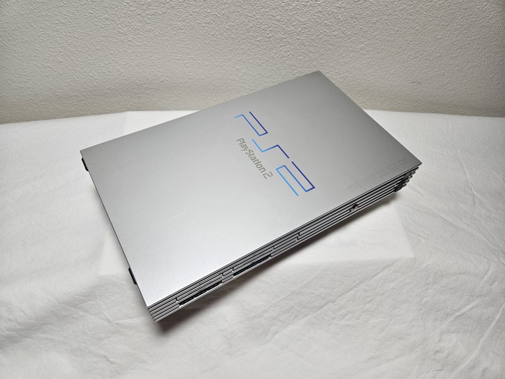 Modded Special Edition Metallic Silver PS2 With Loaded 2TB Hard Drive